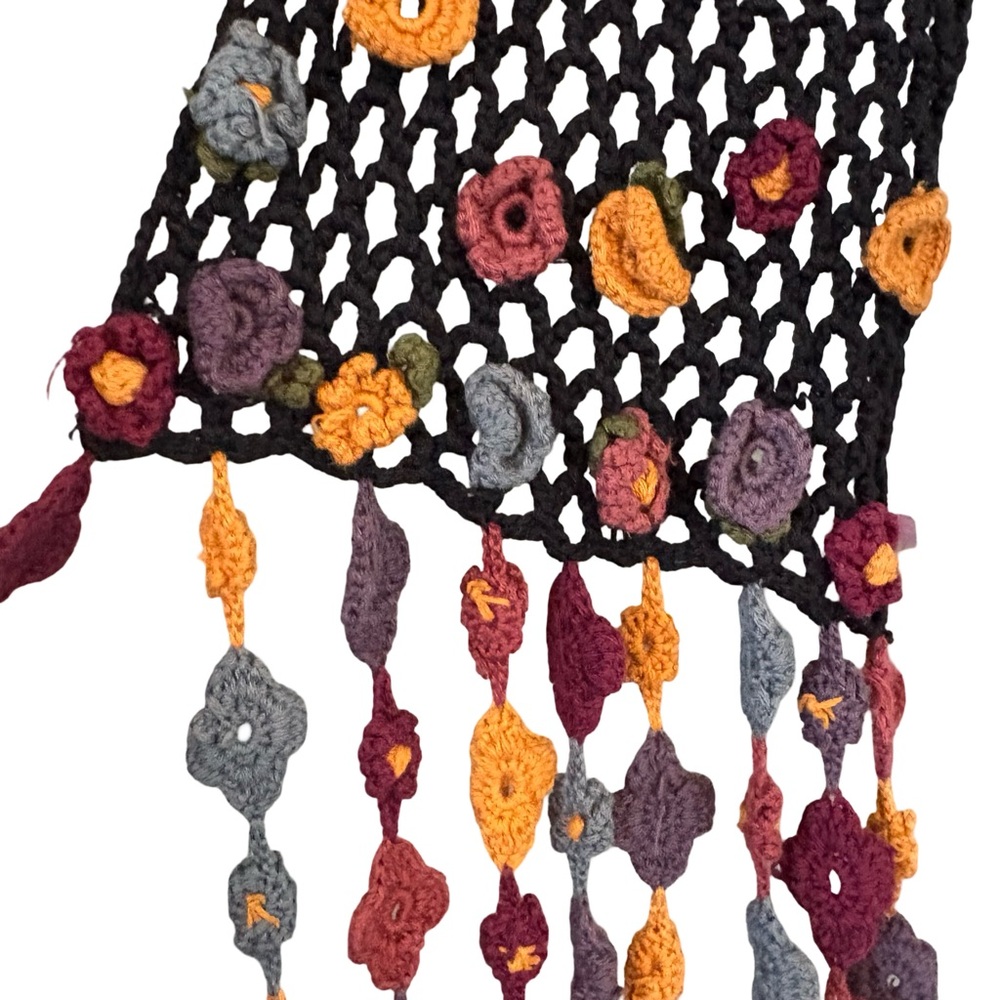 Rare Vintage Vivienne Tam Crochet Scarf - Picture 10 of 14